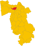 Map of comune of Vicopisano (province of Pisa, region Tuscany, Italy)
